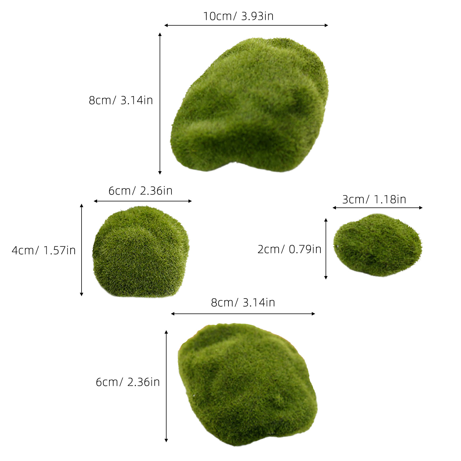 5Pcs Artificial Moss Stones Re - đánh giá và giá Bonsai Garden Layout