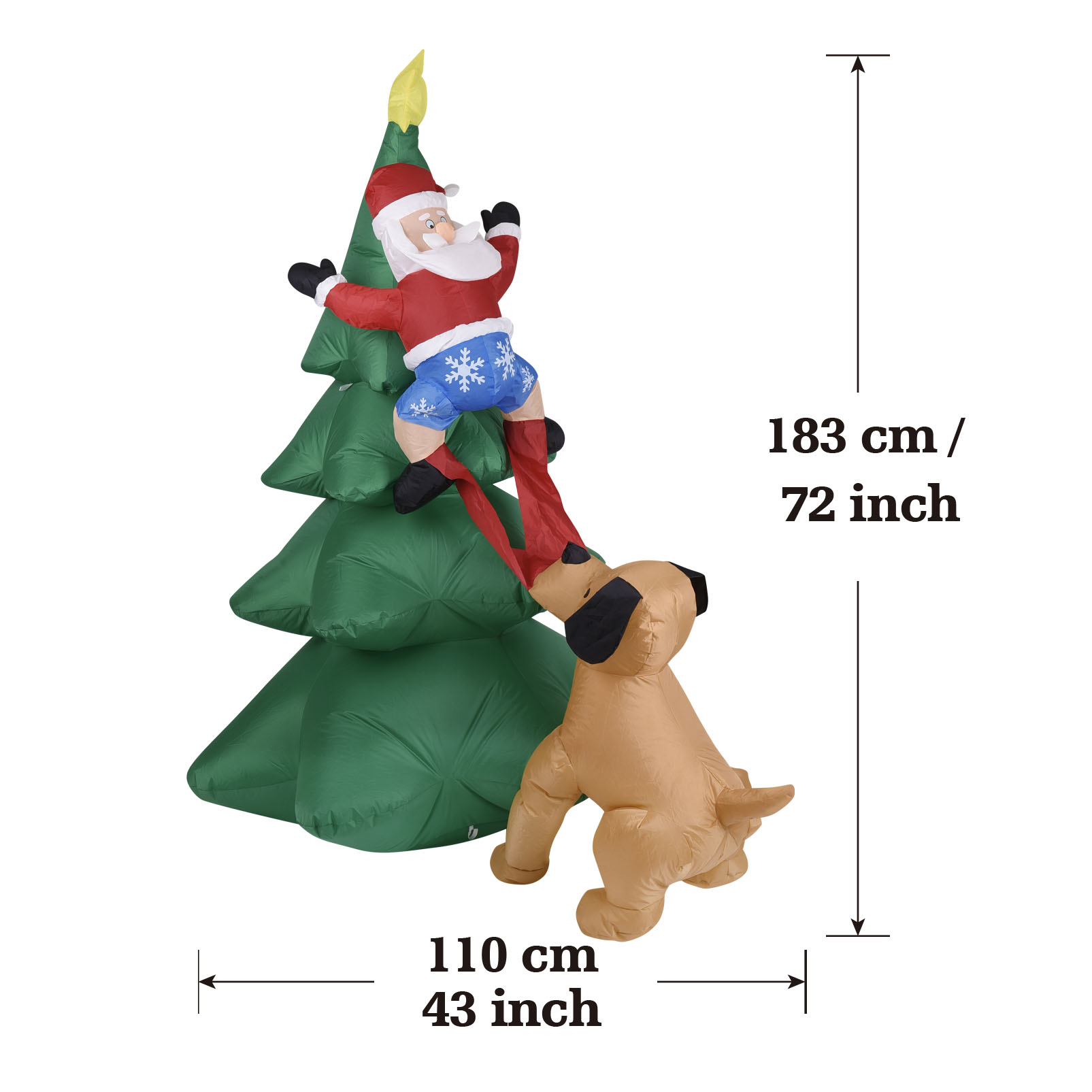 Christmas Inflatable Dog  w/Sa - đánh giá và giá Bonsai Garden Tree