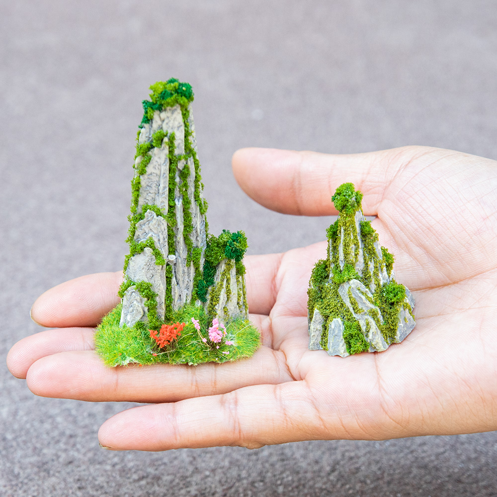 Diy Model Making Miniature Roc - đánh giá và giá Bonsai Garden Layout